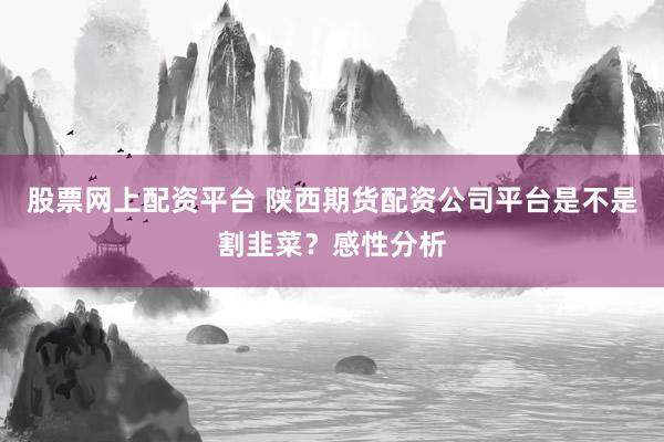 股票网上配资平台 陕西期货配资公司平台是不是割韭菜？感性分析